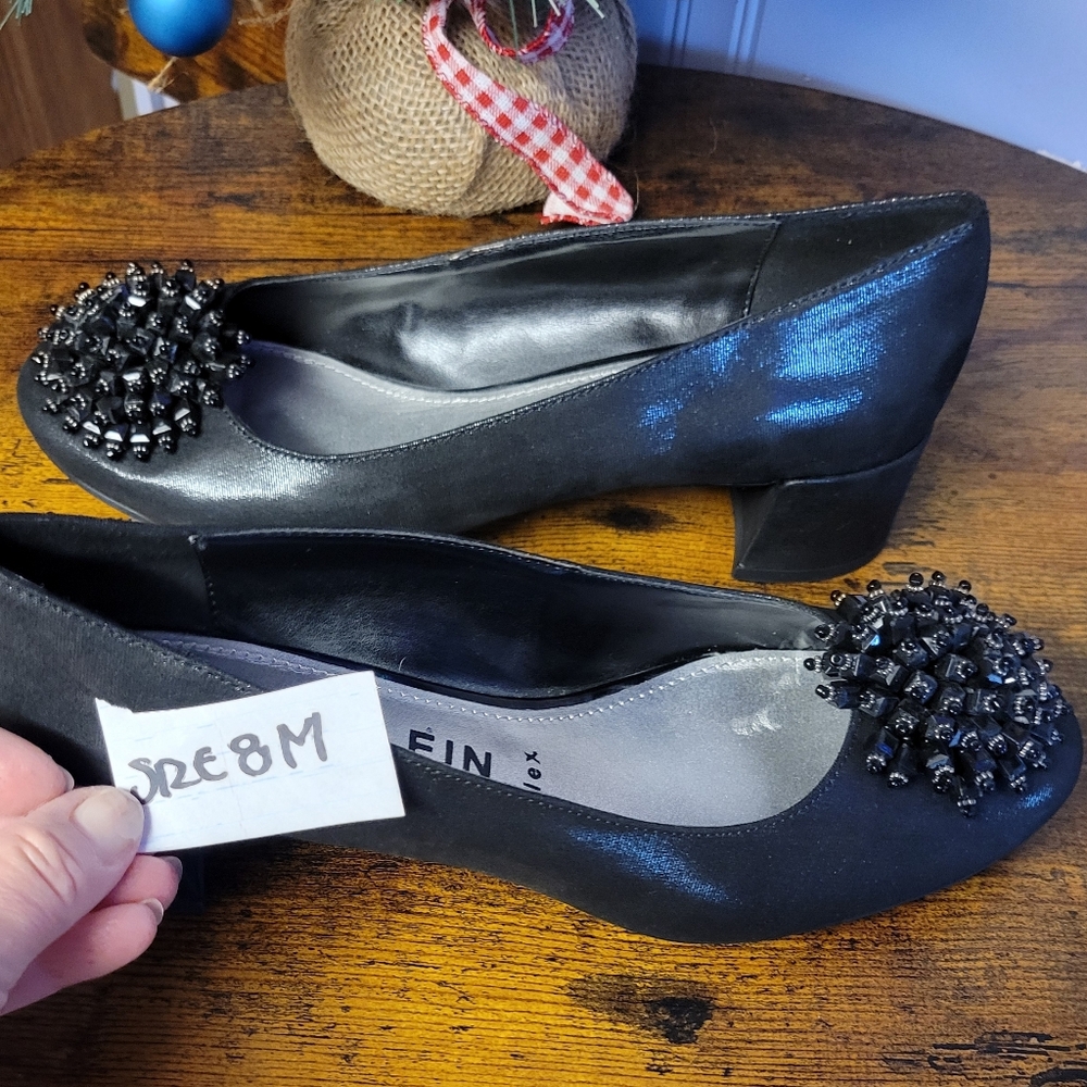 Anne Klein women iflex shoes 8 med beaded toe-black - Picture 13 of 14